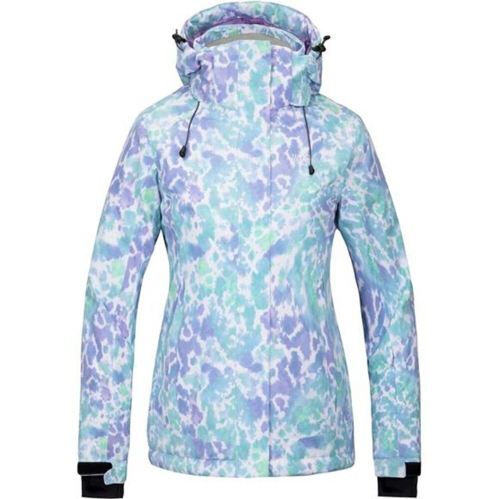Women's Waterproof Ski Jacket Colorful Fully Taped Rain Coat Warm Winter Parka